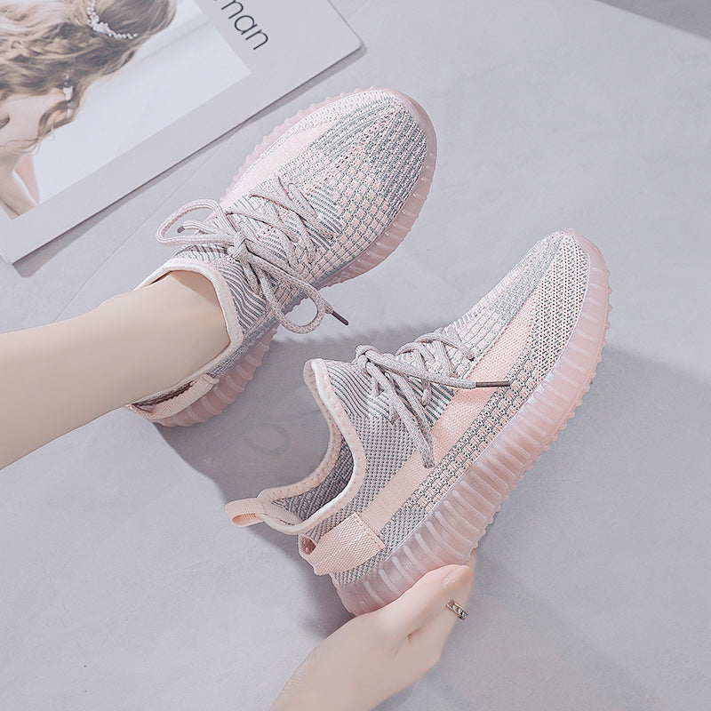 Soft and lightweight coconut shoes for women, breathable and odor-resistant mesh sneakers for summer, versatile for students, work, running, and casual sports