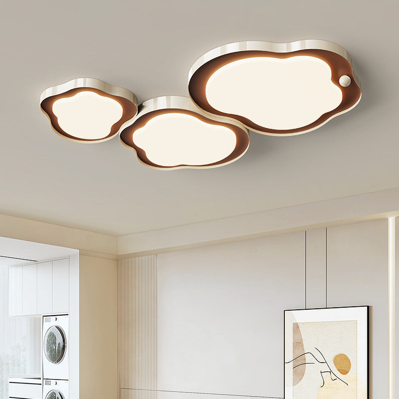 Cream wind living room ceiling light French medieval cloud hall main light 2025 new lighting whole house package combination