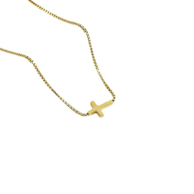 Bestselling new arrivals: 18k gold-plated cross pendant necklace for women - minimalist chic, perfect for everyday wear