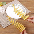 hot-selling whirlwind potato cutter, multi-functional hand-cranked vegetable cutter, potato tower cutter, manual whirlwind potato slicer