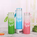 Portable colorful tumbler gradient glass cup frosted gift promotional water bottle custom logo printing