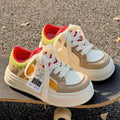 Kids chunky sole bread shoes girls' versatile flats unique white sneakers girls' spring new arrivals children's casual shoes