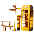 Retro iron telephone booth mailbox street sign bench popular store decoration floor-standing ornaments photography props model