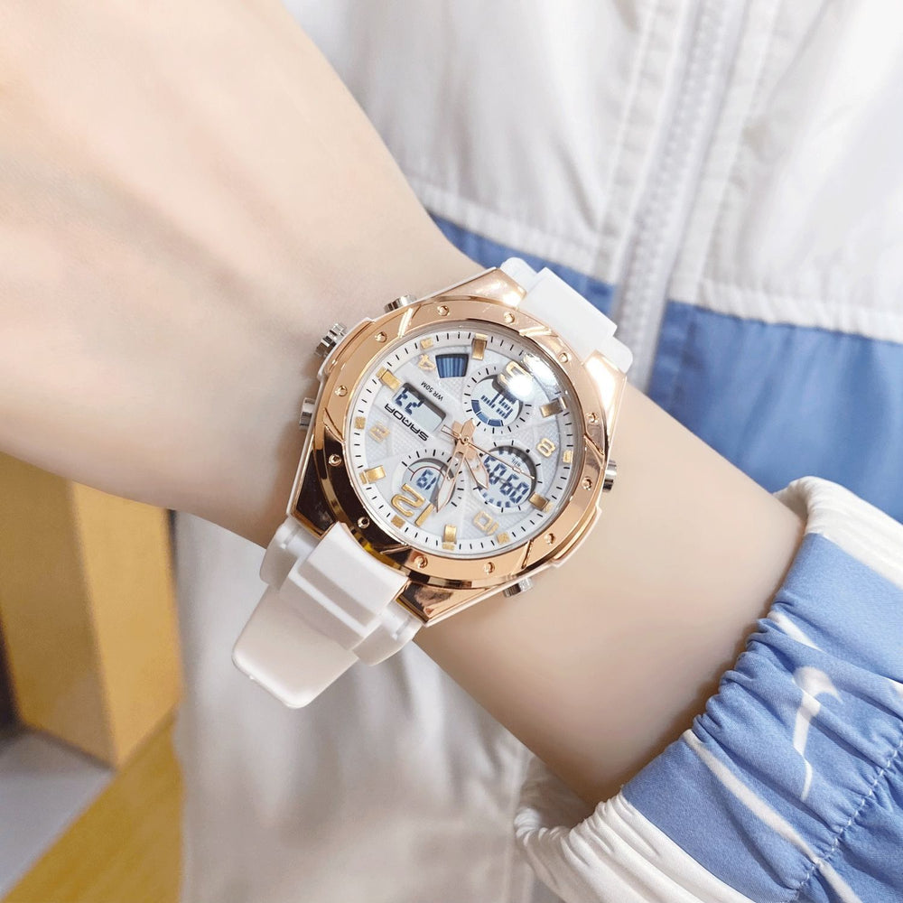 Teen girls' watch - trendy student style, middle & high school, kids' sports watch, luminous, waterproof, multifunctional electronic watch for girls