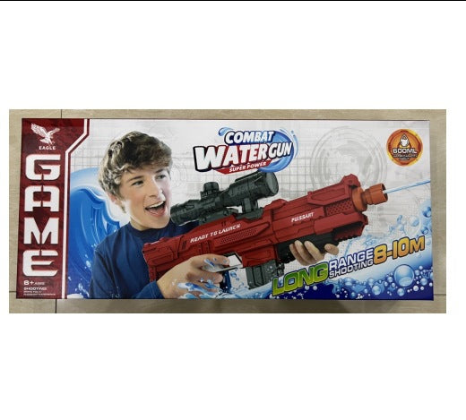 electric glock water gun - automatic, self-priming, high-pressure, continuous fire water blaster for kids' outdoor water fights