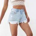 Pre-sale-35783  cross-border fashion foreign trade women's clothing ins fashion trend stylish hole denim raw edge