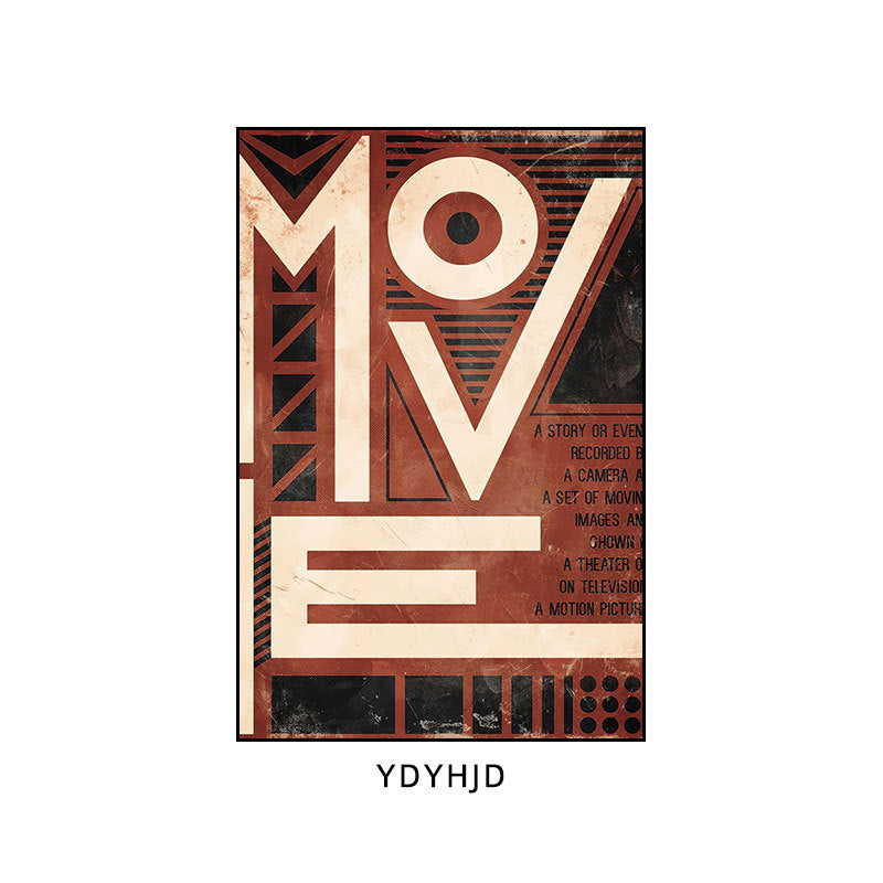 Private theater decorative painting retro American home cinema music dining bar box hanging painting cafe wall painting
