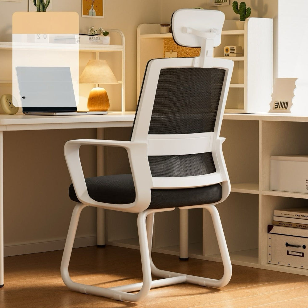 Computer chair, comfortable for long periods of sitting, conference bow-shaped office chair, university dormitory study backrest chair, home electric gaming chair