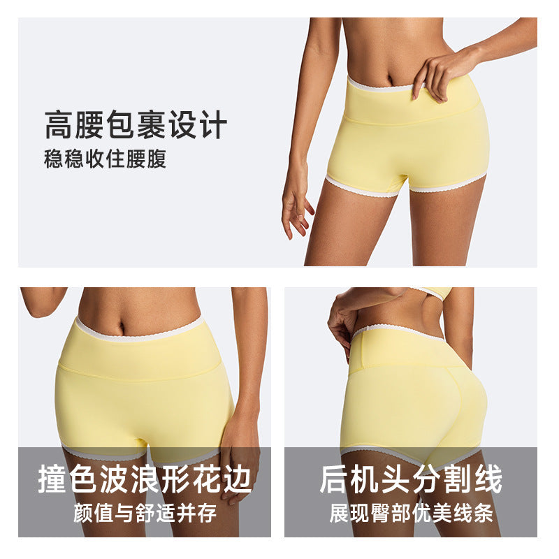 New arrival cross-border high waist fitness pants butt lifting yoga shorts outwear tight tummy control slimming look running sports shorts for women