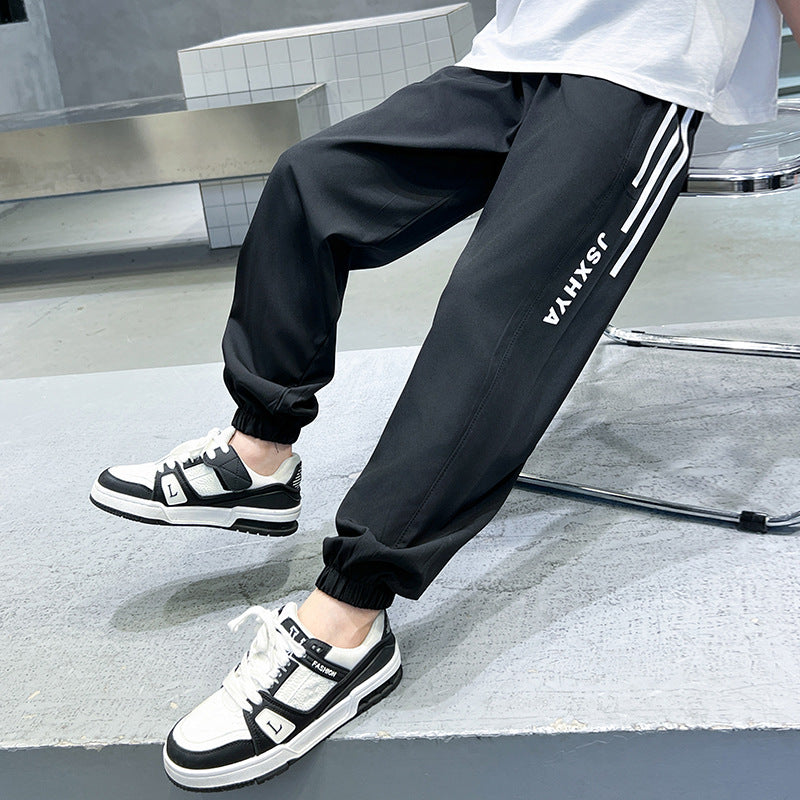 Boys' spring pants: new  styles for mid-to-large children - fashionable spring sport pants, casual sweatpants, trendy for boys