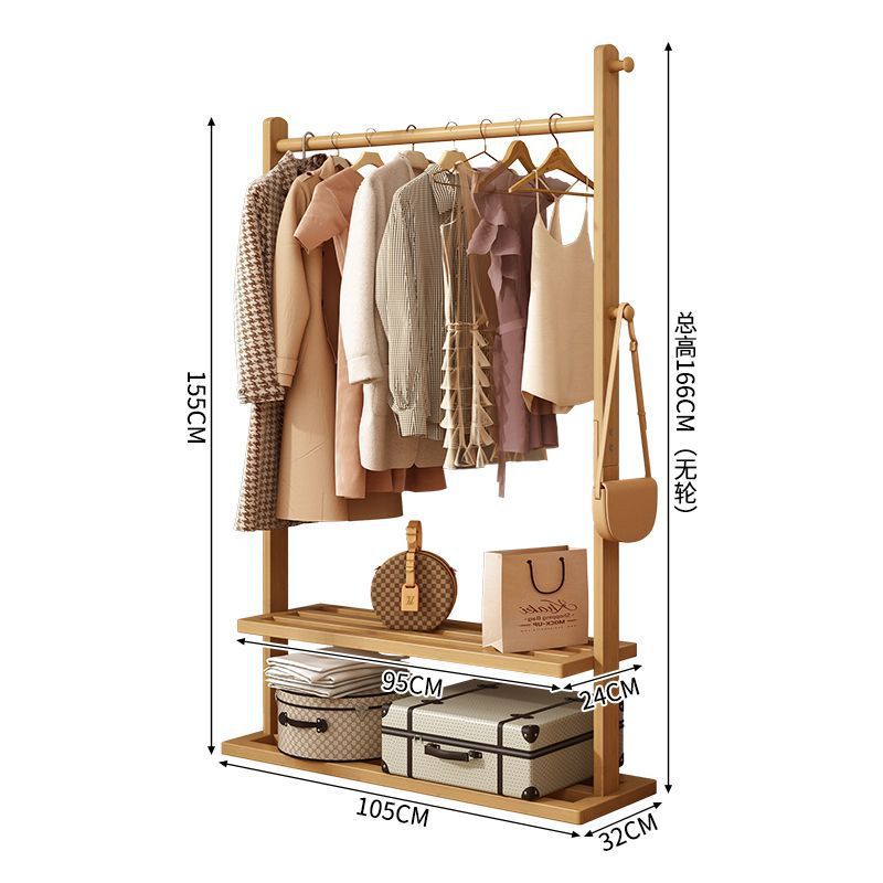 Coat rack floor-standing clothes rack for home clothes drying rack simple bedroom clothes storage rack room living room indoor