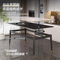 Rock slab dining table and chair combination rectangular for home small apartment medieval style modern casual rental house dining table