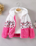 Girls' autumn/winter clothing: cute girls' fleece-lined outerwear, princess fuzzy sweater coat