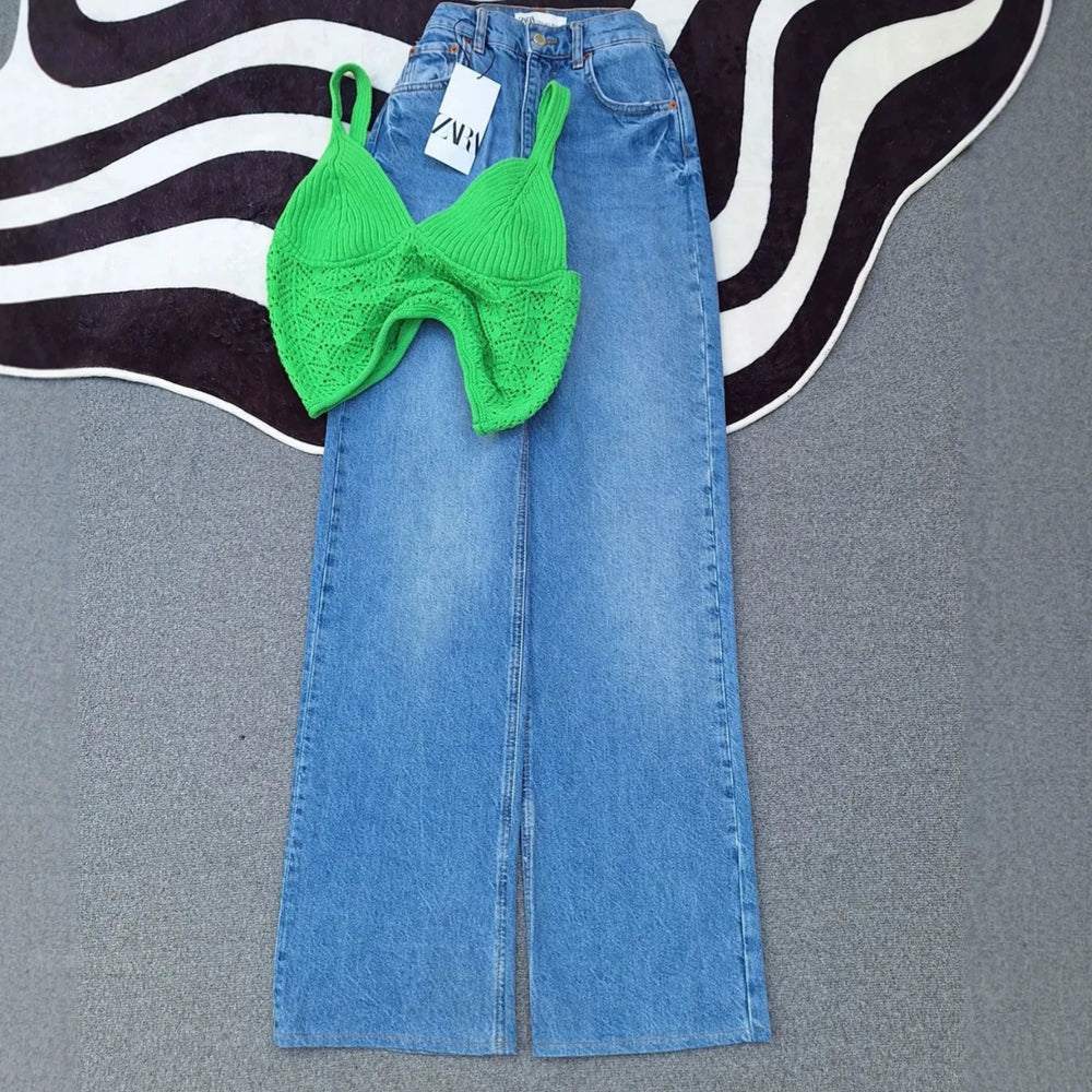 New arrival women's straight-legjeans cross-border trendy brand casualeasiest for matchpantslady jeans wholesale