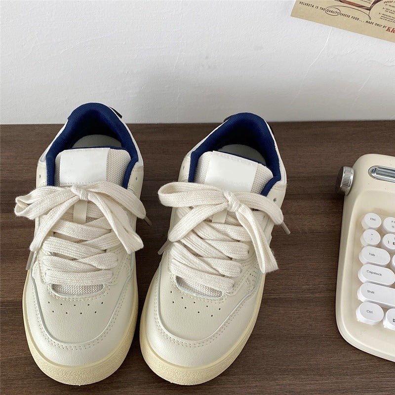 Thick soleeasiest for matchwhite shoes women 2026spring & fallnew arrivalstudent breathableniche styleretrocasual sneakerstrendy