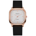 New silicone strap fashion rose gold watch for women, student style, middle and high school students, square quartz men's watch - wholesale