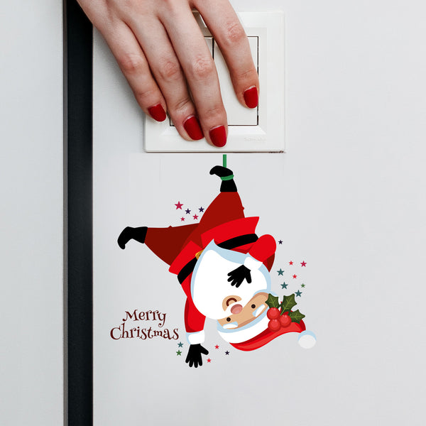 Cross-border   Christmas Day surprise gift Santa Claus elk snowman switch sticker decorative sticker