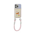 Suitable for apple 16pro creative lanyard card holder mobile phone case iphone11/14 cartoon puppy tpu protective cover