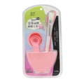 Wholesale spa & beauty tool set: 6-piece mask bowl kit with makeup brushes, mixing spatula, and plastic bowl for mask preparation