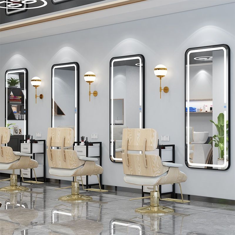 Hairdressing mirror, hair salon special, hair salon mirror, popular led single-sided luminous wall-mounted smart mirror