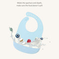 Baby eating bib kids silicone saliva pocket baby rice pocket waterproofstereo bib soft no-wash wholesale