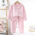 Derong heattechsuit double-sided couple pajamas women's thickened winter men's lapel home clothes pajamas suit