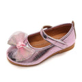 Girls'  spring new bowknot soft sole princess leather shoes for toddlers and young children - wholesale magic tape closure kids' shoes (direct from manufacturer)
