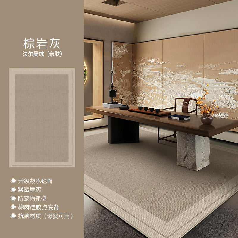 Distribute living room carpets  new style no-wash and wipeable sofa cream style waterproof bedroom bedside high-end floor mat