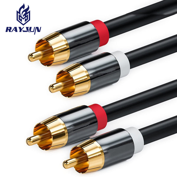 Wholesale 2RCA to 2RCA audio cable Dual lotus head DVD TV sound wall power amplifier audio speaker cable