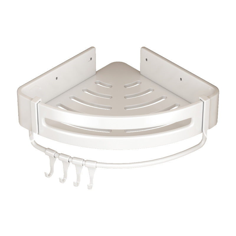 White Toilet Shelf No Punching Triangular Bathroom Toilet Wash Table Wall Mounted Wall Storage Toilet