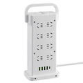 Wireless charging power strip, smart usb fast charging, multi-outlet, multi-function, thickened copper wire, power strip for home, office, and dorm