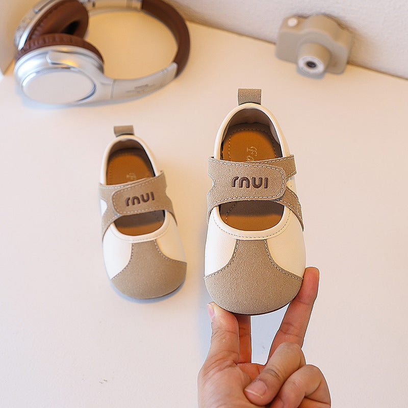 Ready-to-ship korean style girls' versatile bow princess shoes, kids' thin-soled mary janes, versatile student shoes, soft-soled flats