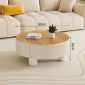 French cream style coffee table light luxury normcore living room slate coffee table modern small apartment storage scandinavian round combination