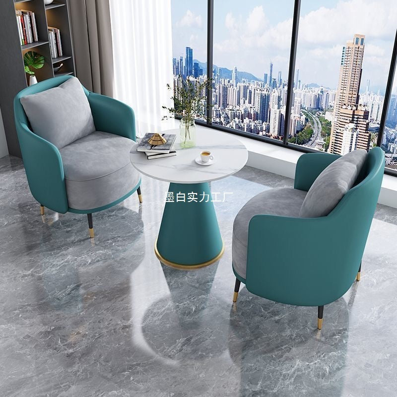Business reception sofa coffee table combination hotel lobby light luxury leisure light luxury hotel rest area negotiation tables and chairs