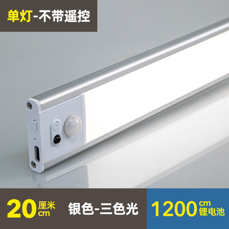 Remote control led cabinet light strip - rechargeable sensor light for wine cabinets, display cabinets, wardrobes, and hallways - self-adhesive, sensor-activated, wireless