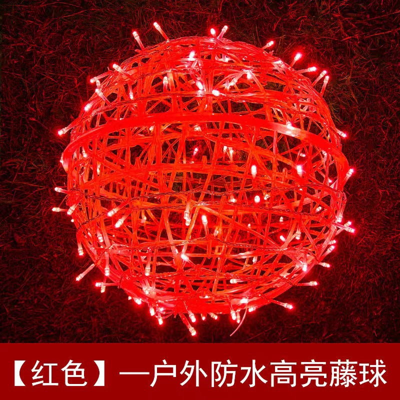 LED outdoor hanging tree vine ball lights flashing lights string lights Gypsy round ball lights Christmas street lighting decorative lights