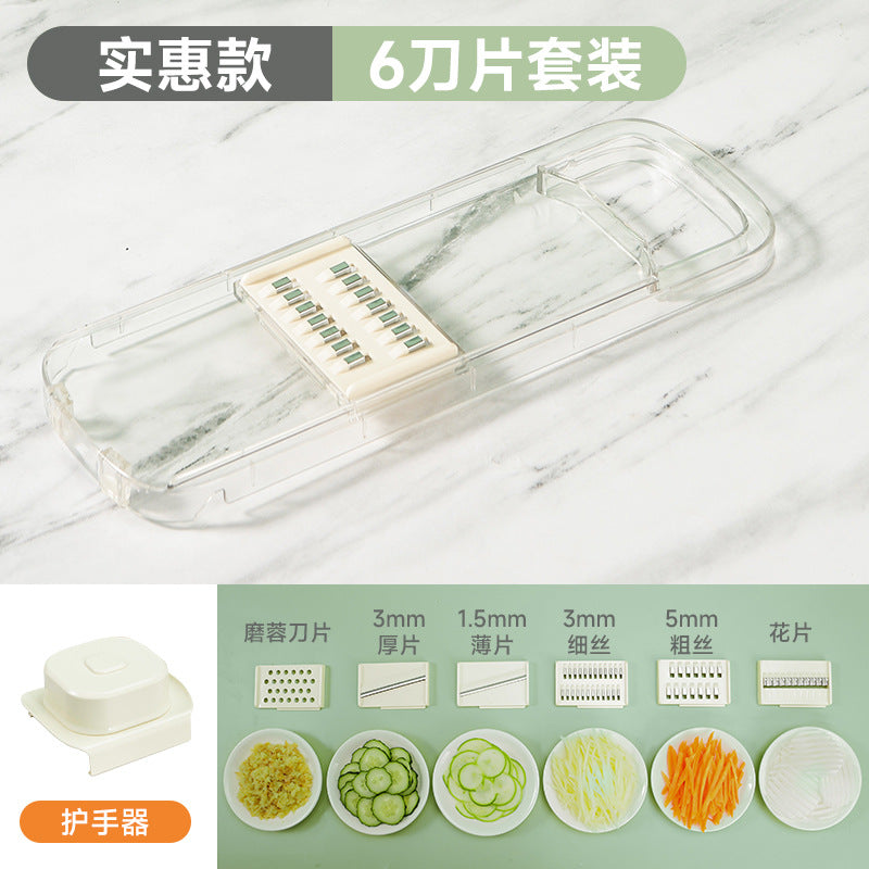 Vegetable slicer & grater set - multi-purpose kitchen tool for home use: shreds potatoes, slices lemons, and grates radishes & cucumbers