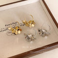 Sense of design silver flower earrings for women springaccessible luxuryclassy beautiful earrings unique elegantwork clothing earrings