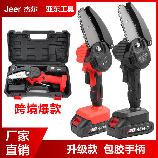 Lithium battery chain saw 4 inch electric mini saw glued rechargeable handheld pruning saw single hand lithium battery saw wholesale