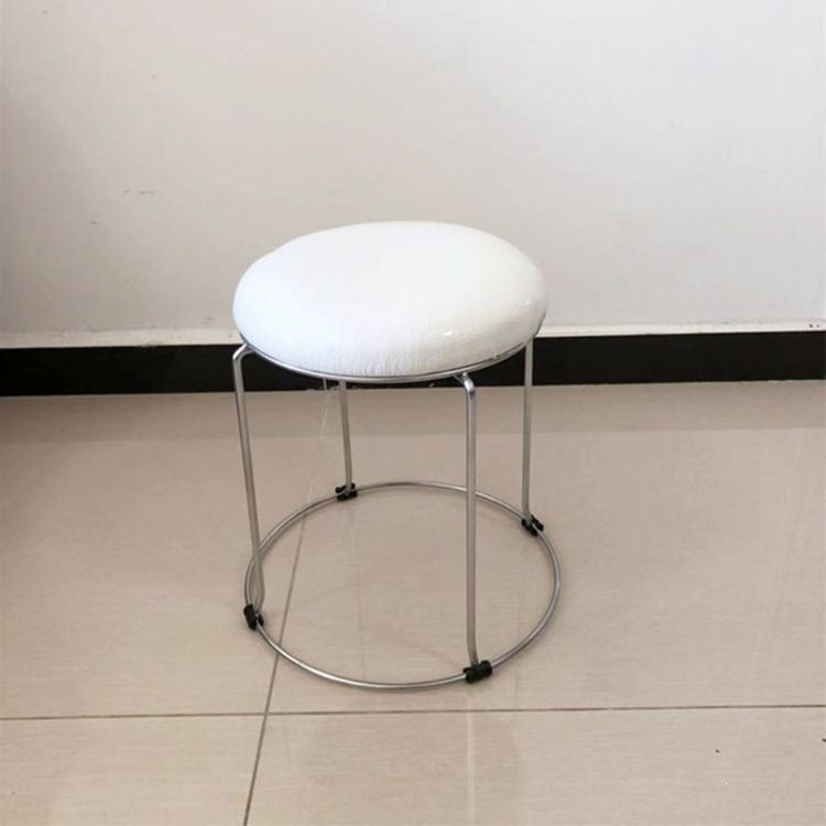 Soft stool, durable shoe changing stool, casual stool, for home bench, solid wood surface low stool, round stool, thickened steel stool