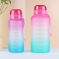 Gym large-capacity water bottle large water cup plastic portable satchel straw cup cross-border portable sealed leak-proof