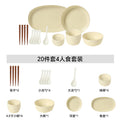 Nordic dinnerware set - modern minimalist ceramic tableware for home use - stylish bowls, plates, and chopsticks combo - perfect for housewarming gifts