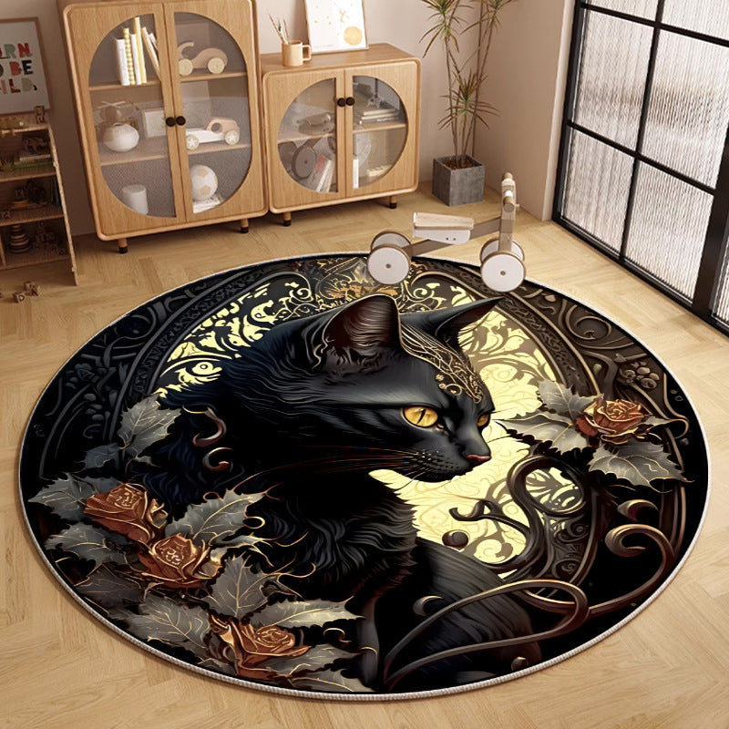 cat round carpet living room sofa coffee table floor mat hanging basket rocking chair foot pad bedroom bedside blanket