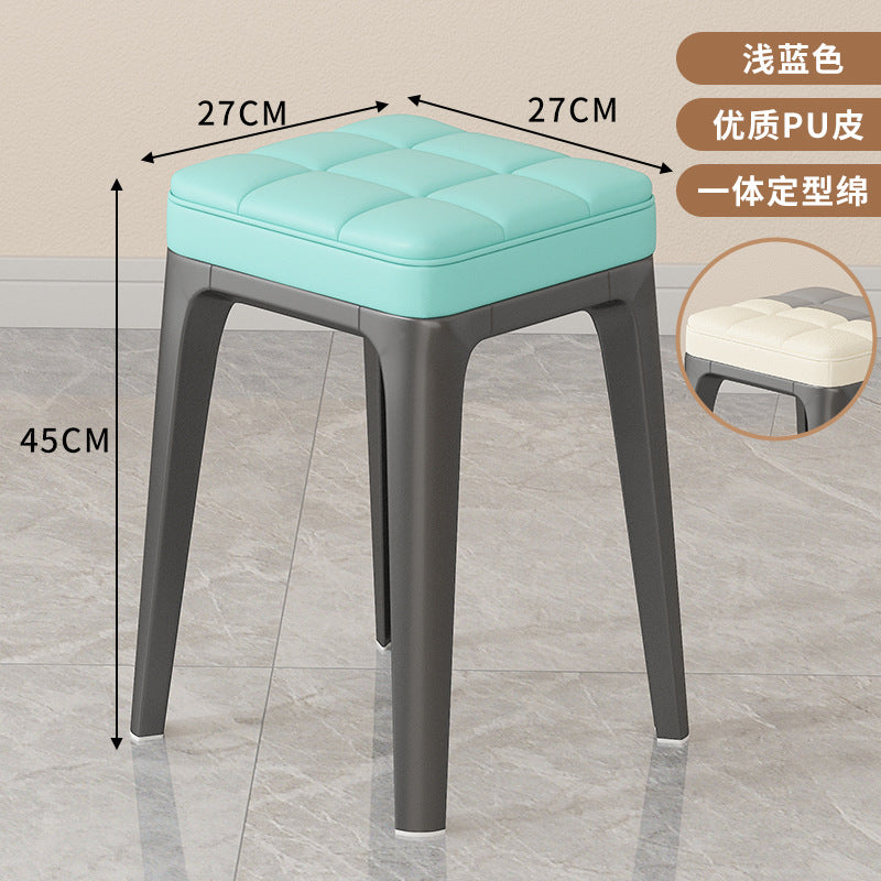 Modern minimalist plastic stool -  new arrival chair - dining chair - light luxury high-end feel - home use - small apartment dining table chair