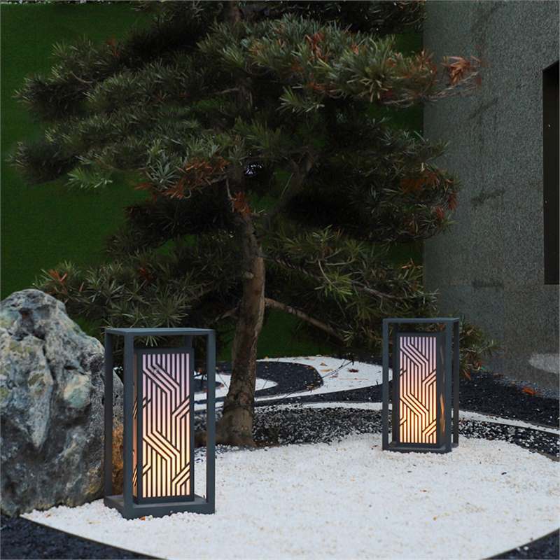 Outdoor new chinese style courtyard light waterproof lawn lamp minimalist modern ground light japanese villa garden landscape lighting