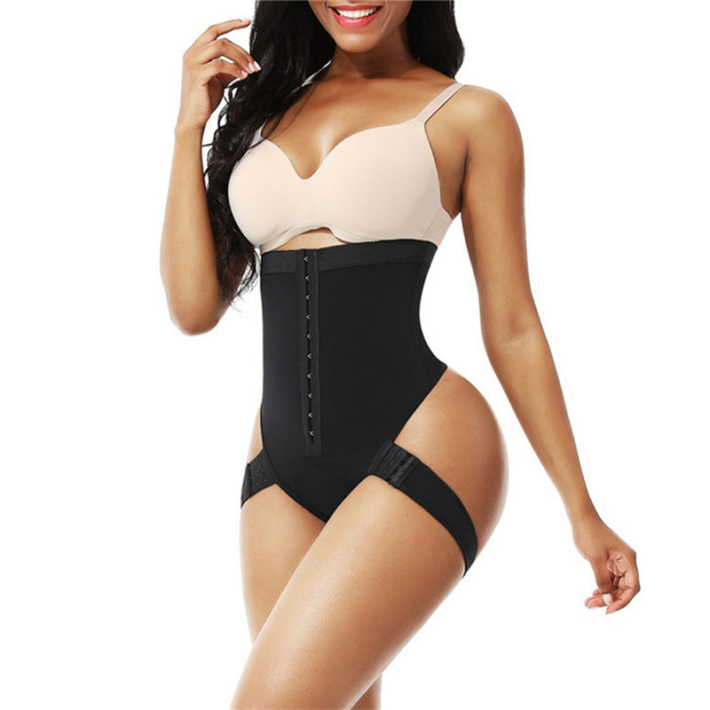 fashion one-piece high waist tummy control pants, buttocks shaping plus size body shaping pants, buttoned pelvic control, buttocks exposed waistband pants
