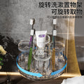 Home bathroom rotate toilet tooth cup holder wall-mounted mouthwash cup for home toothbrush cup punch-free storage cup holder