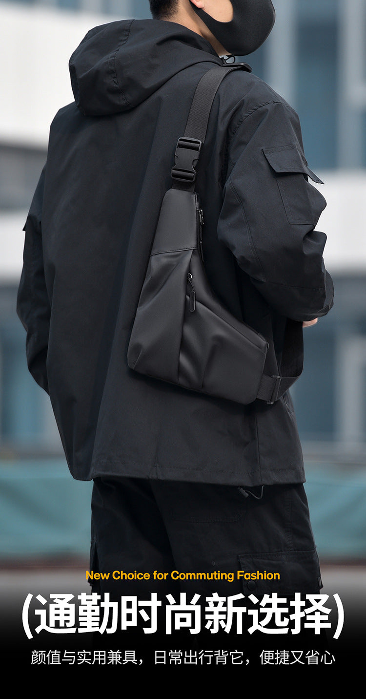 Processing custom men's versatile mobile phone fanny pack trendy fashion niche design sense shoulder bag backpack gun backpack men