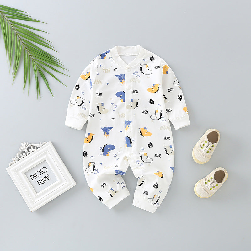 Baby clothes spring/autumn long-sleeve romper newborn 0-3 years old boy/girl pure cotton onesie crawling suit