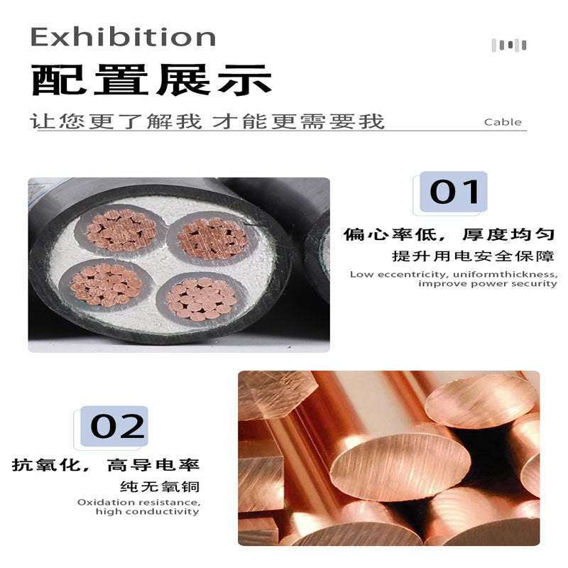 Pearl River Cable National Standard Pure Copper Core YJY2345 Core 10 16 Square Wire Cable Outdoor Power Engineering Wire